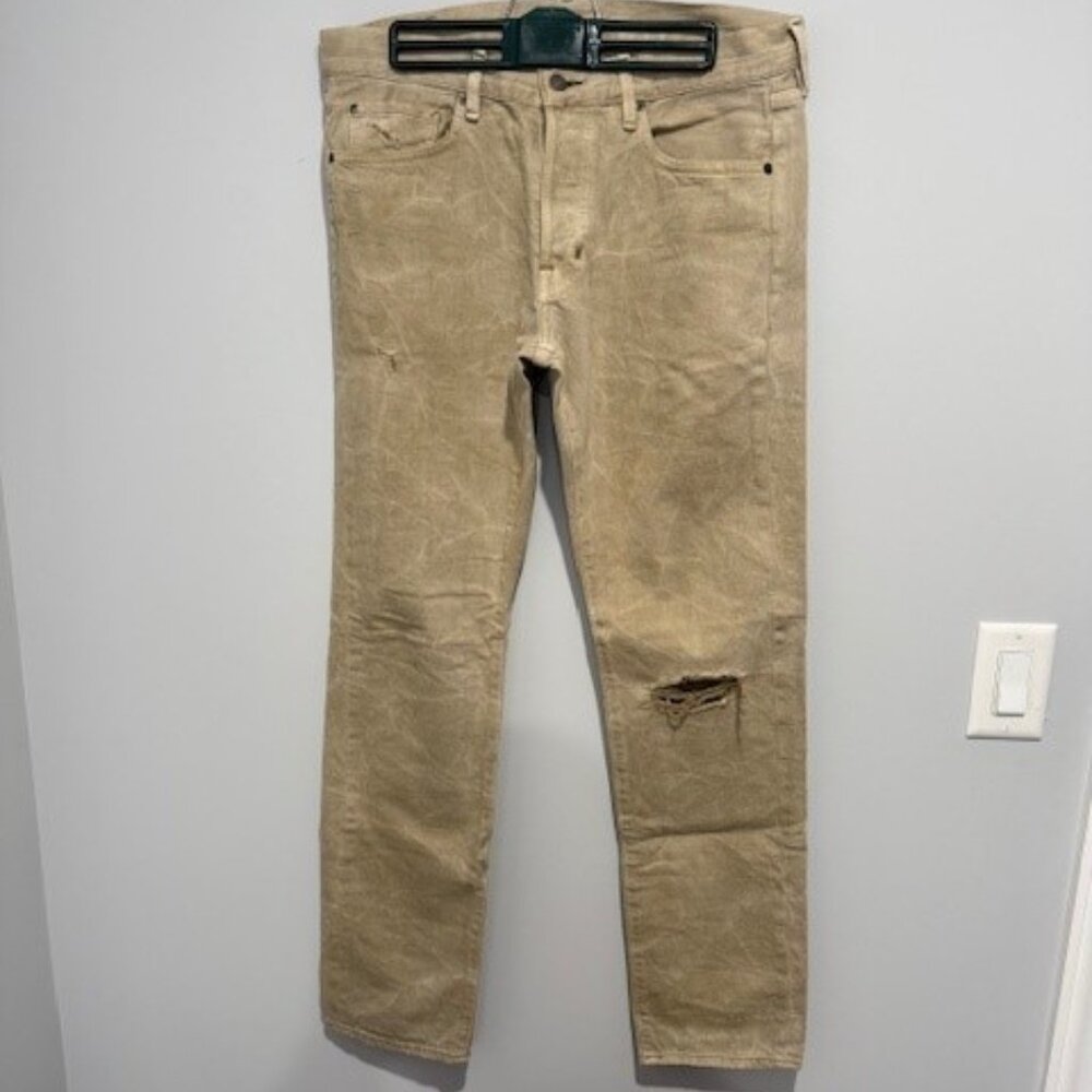 Men's Ralph Lauren Denim & Supply Tan distressed jeans 32 x 32